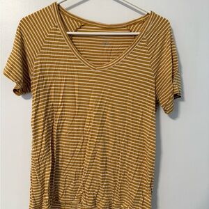 American Eagle Outfitters Yellow Striped Tee